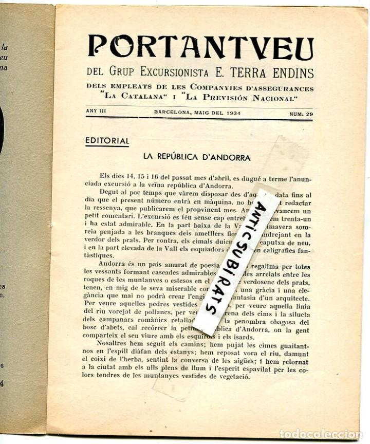 Coleccionismo de Revistas y Peri&oacute;dicos: REVISTA  ANY 1934 ANDORRA CASTELL DE TAMARIT RUC DE LES BRUIXES LLEGENDA DEL RIBAGOR&Ccedil;A