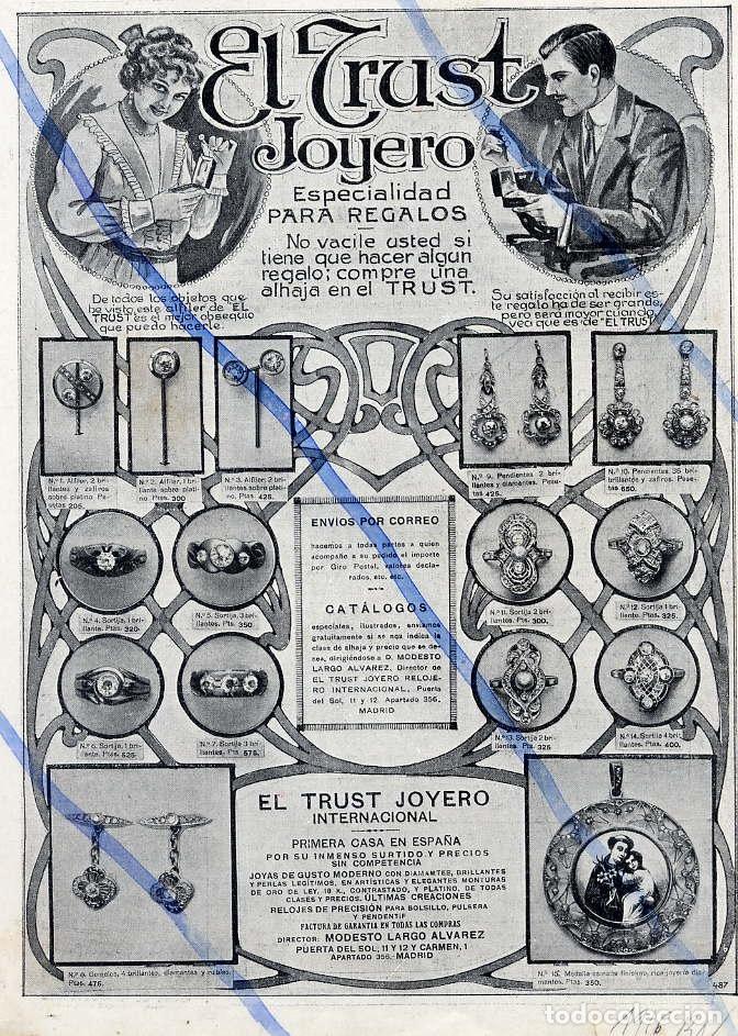 Coleccionismo de revistas y peri&oacute;dicos: EL TRUST 1916 JOYERO  HOJA REVISTA