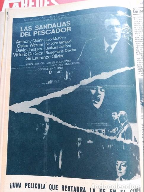 Collezionismo di Riviste e Giornali: anuncio las sandalias del pescador anthony quinn