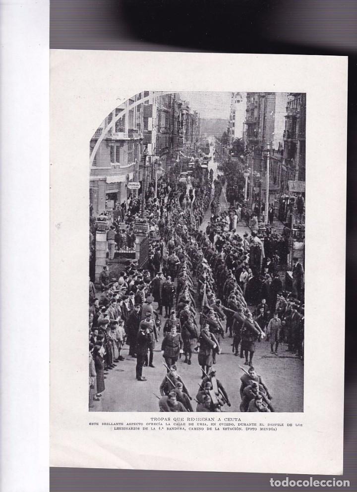 Coleccionismo de revistas y peri&oacute;dicos: LA LEGION EN OVIEDO - 4&ordf; BANDERA - 3 NOVIEMBRE 1935