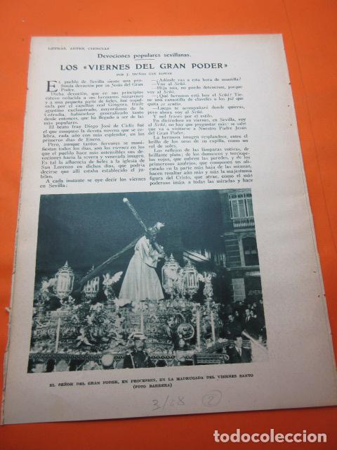 Collection Magazines and Newspapers: ARTICULO 1928 - SEMANA SANTA SEVILLA LOS VIERNES DEL GRAN PODER