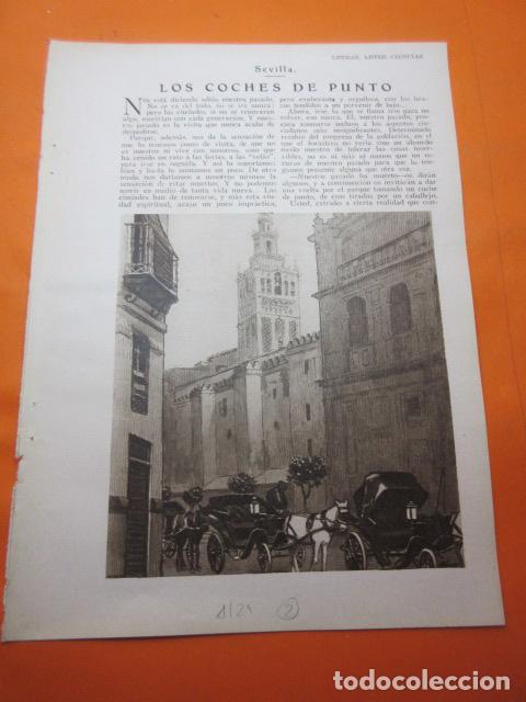 Collection Magazines and Newspapers: ARTICULO 1928 - SEVILLA LOS COCHES DE PUNTO