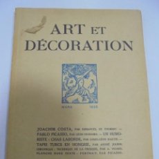 Coleccionismo de Revistas y Periódicos: REVISTA FRANCESA. ART ET DECORATION. MARS 1925. PARIS. VER FOTOS. Lote 102685271