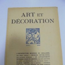 Coleccionismo de Revistas y Periódicos: REVISTA FRANCESA. ART ET DECORATION. AVRIL 1925. PARIS. VER FOTOS. Lote 102685991