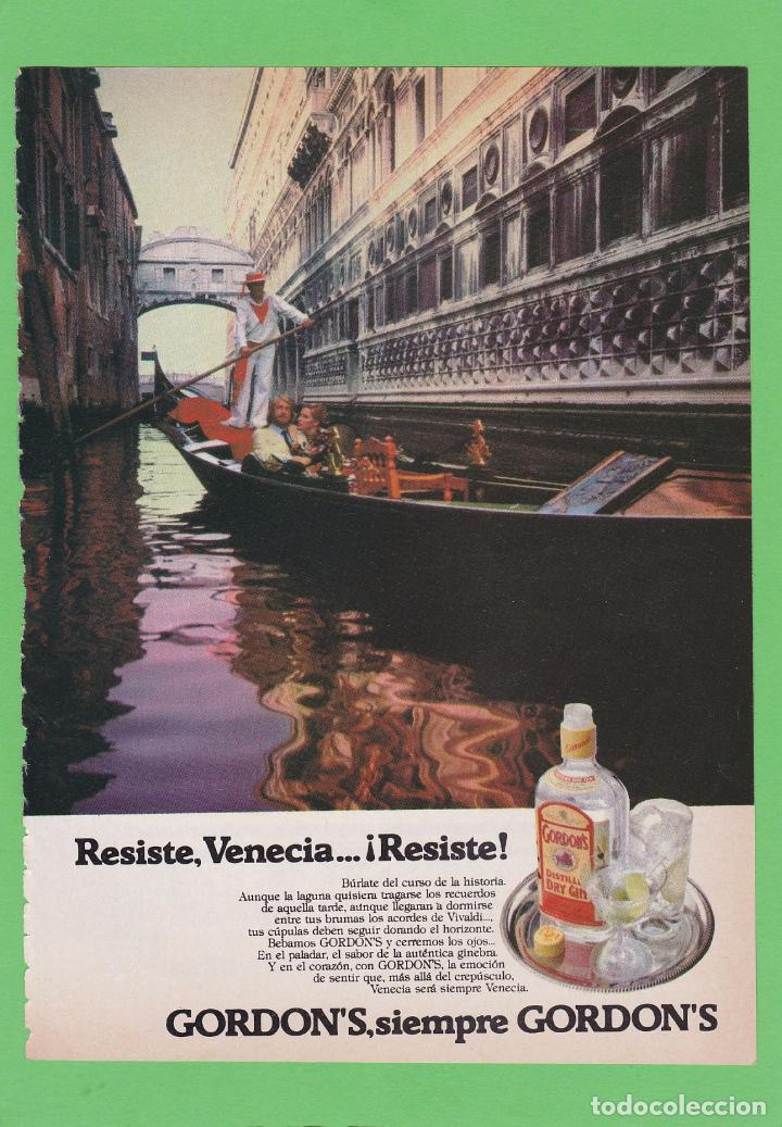 Coleccionismo de revistas y peri&oacute;dicos: PUBLICIDAD 1979. ANUNCIO GINEBRA GORDON'S - GRUNDIG. ALTA FIDELIDAD (REVERSO)