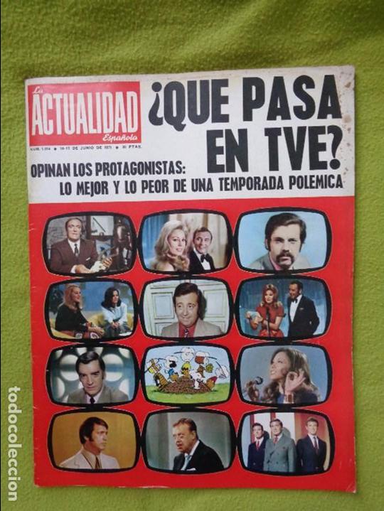 Coleccionismo de revistas y peri&oacute;dicos: FELIX RODRIGUEZ DE LA FUENTE - QUE PASA EN TVE - JM I&Ntilde;IGO - DISNEY .... ACTUALIDAD ESPA&Ntilde;OLA 1971