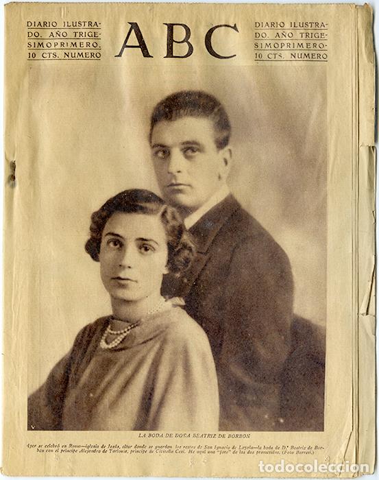 Coleccionismo de revistas y peri&oacute;dicos: ABC. A&ntilde;o 31, n&ordm; 9873, Madrid, 15 enero 1935. Boda de Do&ntilde;a Beatriz de Borbon