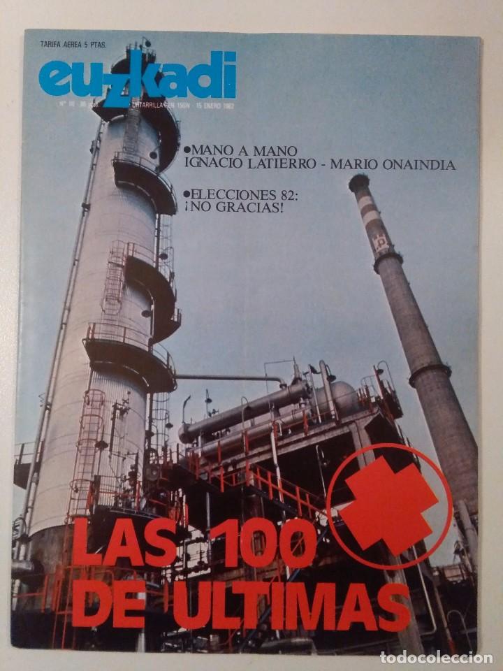 Coleccionismo de revistas y peri&oacute;dicos: EUZKADI revista PNV 16 15 enero 1982 Gloria Fuertes Brigadas Rojas.Onaindia-Latierro y lucha armada