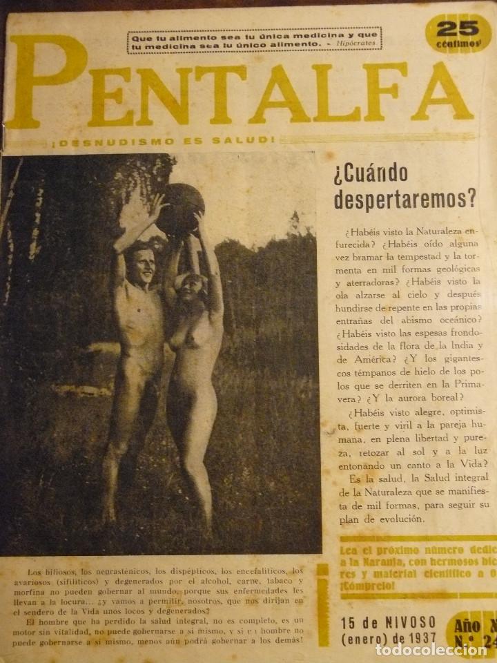 Coleccionismo de revistas y peri&oacute;dicos: PENTALFA-DESNUDISMO ES SALUD -15 DE NIVOSO (ENERO) DE 1937-A&Ntilde;O XII N&ordm; 249