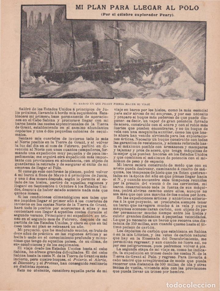 Collezionismo di Riviste e Giornali: Mi plan para llegar al Polo / por el c&eacute;lebre explorador Peary - 1904