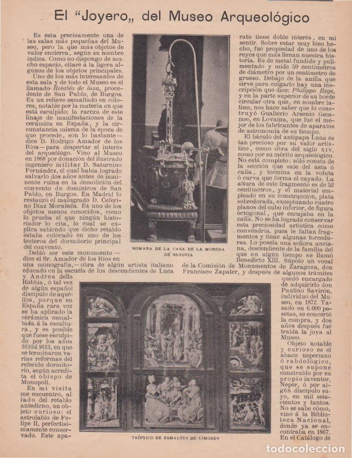 Coleccionismo de Revistas y Peri&oacute;dicos: * MADRID * El Joyero del Museo Arqueol&oacute;gico - 1904