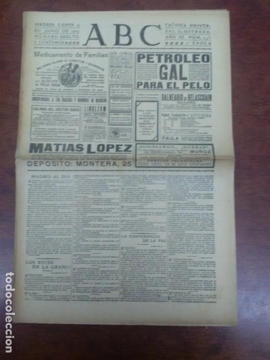 Coleccionismo de Revistas y Peri&oacute;dicos: PERIODICO ABC NUMERO 743 JUNIO 1907 EXPOSICION INDUSTRIAS MADRID MUSEO ARTILLERIA LA CALAHORRANA
