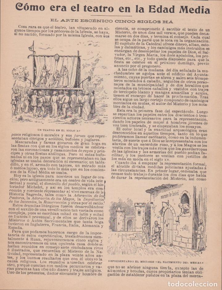Coleccionismo de Revistas y Peri&oacute;dicos: C&oacute;mo era el teatro en la Edad Media: el arte esc&eacute;nico cinco siglos ha - 1904