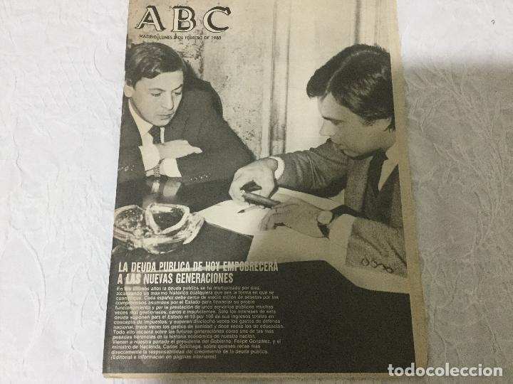 Coleccionismo de Revistas y Peri&oacute;dicos: ABC. Madrid Lunes 8 de febrero de 1988.