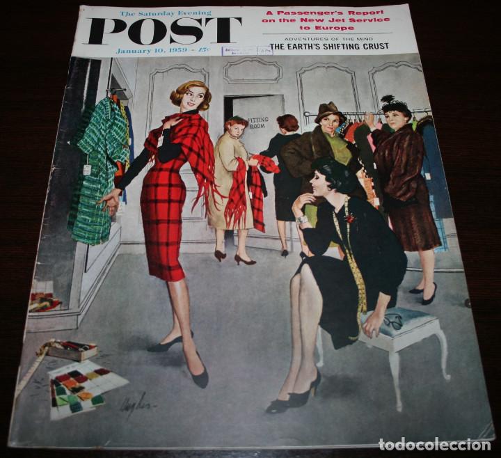 Coleccionismo de revistas y peri&oacute;dicos: REVISTA - THE SATURDAY EVENING POST - 10/ENERO/1959 - ILUSTRADOR PORTADA: GEORGE HUGHES - EN INGL&Eacute;S