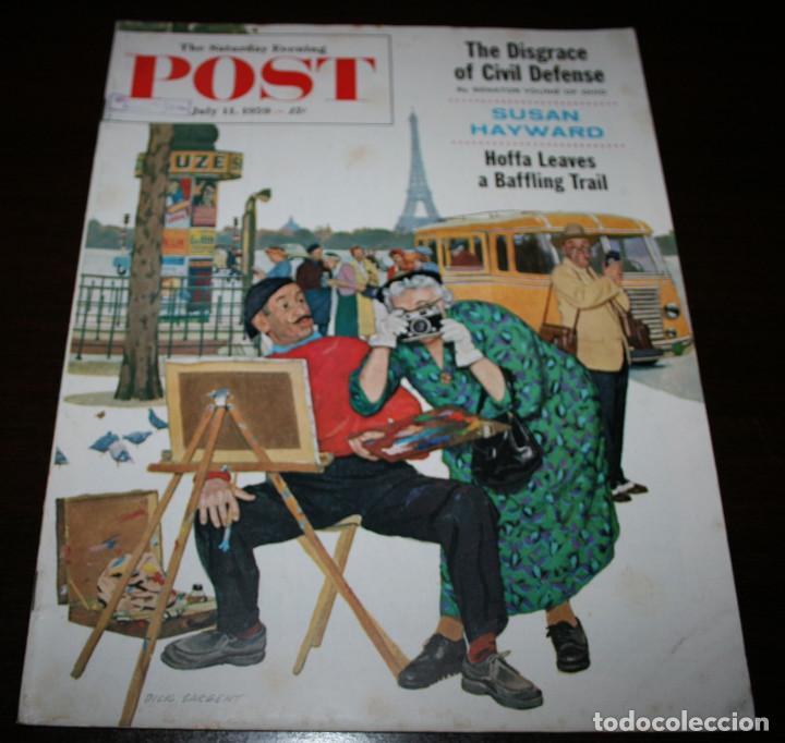 Coleccionismo de revistas y peri&oacute;dicos: REVISTA - THE SATURDAY EVENING POST - 11/JULIO/1959 - ILUSTRADOR PORTADA: DICK SARGENT - EN INGL&Eacute;S
