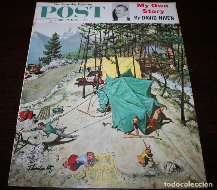 Sammeln von Zeitschriften und Zeitungen: REVISTA - THE SATURDAY EVENING POST - 19/JULIO/1958 - ILUSTRADOR PORTADA: THORTON UTZ - EN INGL&Eacute;S