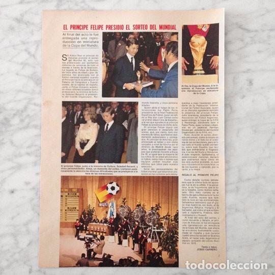 Coleccionismo de revistas y peri&oacute;dicos: REPORTAJE - EL PRINCIPE FELIPE DE BORBON (SORTEO DEL MUNDIAL DE ESPA&Ntilde;A 82) - 1982