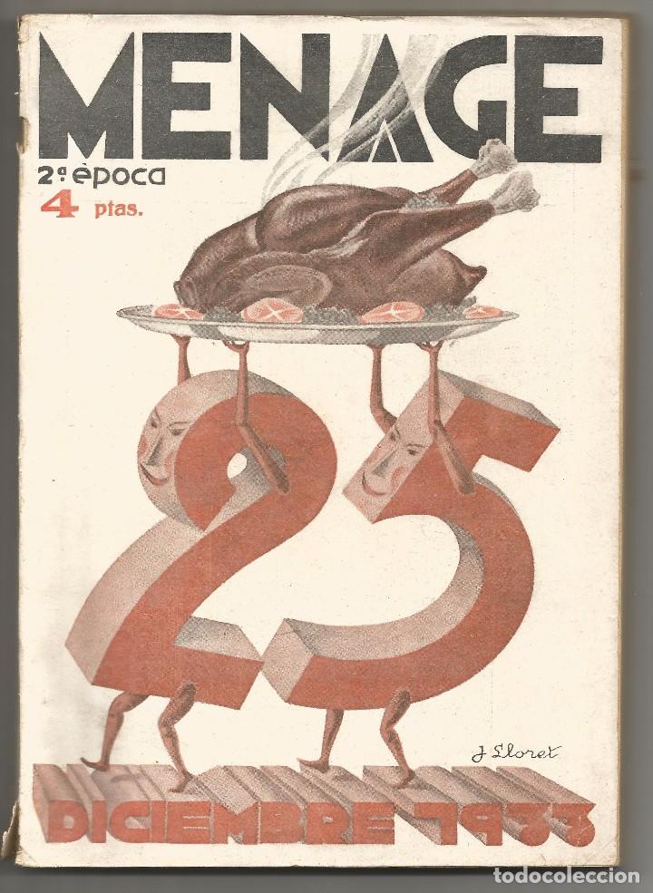 Coleccionismo de Revistas y Peri&oacute;dicos: MENAGE .- 2&ordf; EPOCA N&ordm; 35 .- DICIEMBRE 1933 .- N&Uacute;MERO ESPECIAL DE NAVIDAD