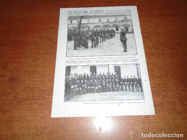 Coleccionismo de Revistas y Peri&oacute;dicos: RETAL PRENSA1911 CUARTEL DE LA MONTA&Ntilde;A: JURA DE OFICIALES. S.M. LA REINA VICTORIA