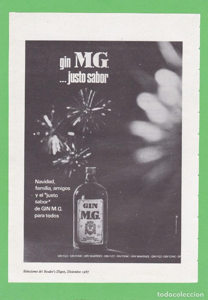 Coleccionismo de revistas y peri&oacute;dicos: PUBLICIDAD 1967. ANUNCIO GIN M.G. GINEBRA