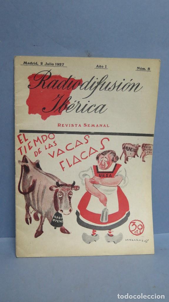 Coleccionismo de Revistas y Peri&oacute;dicos: 1927.- RADIODIFUSION IBERICA. A&Ntilde;O I. N&ordm;8