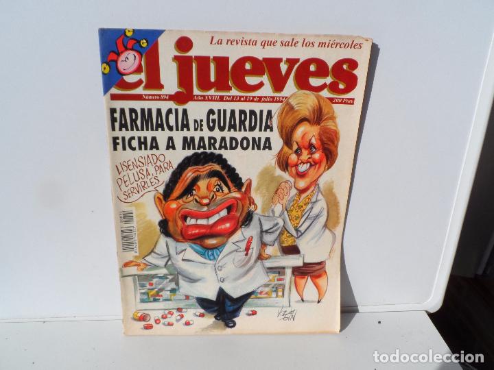 Coleccionismo de Revistas y Peri&oacute;dicos: EL JUEVES   - FARMACIA DE GUARDIA FICHA A MARADONA  7-94