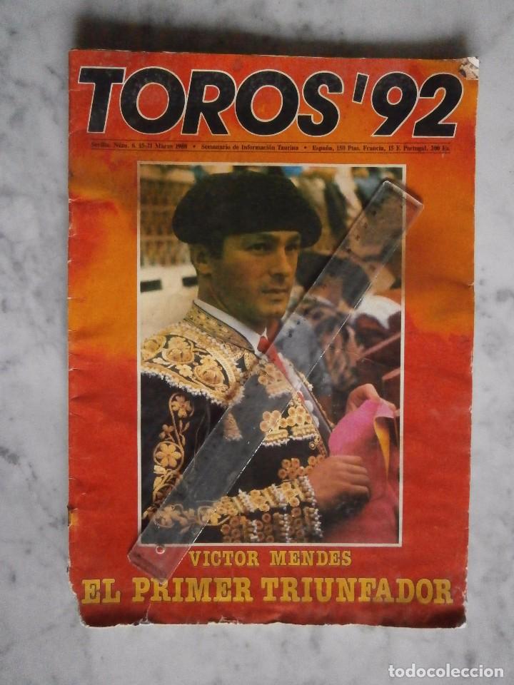 Collectionnisme de Revues et Journaux: semanario de informacion taurina - toros '92 n&ordm; 6 - 1988