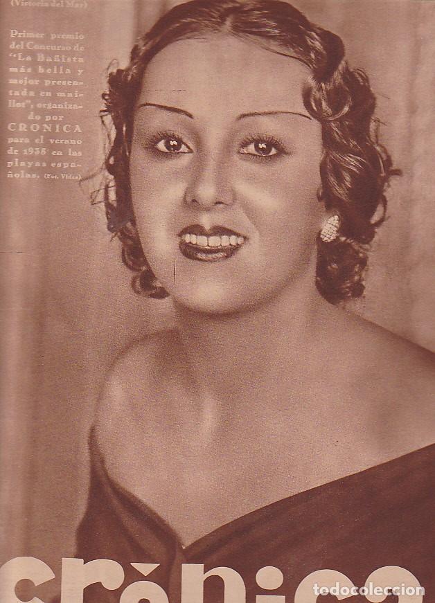 Collezionismo di Riviste e Giornali: REVISTA CRONICA 10-11-1935 RACING DE SANTANDER