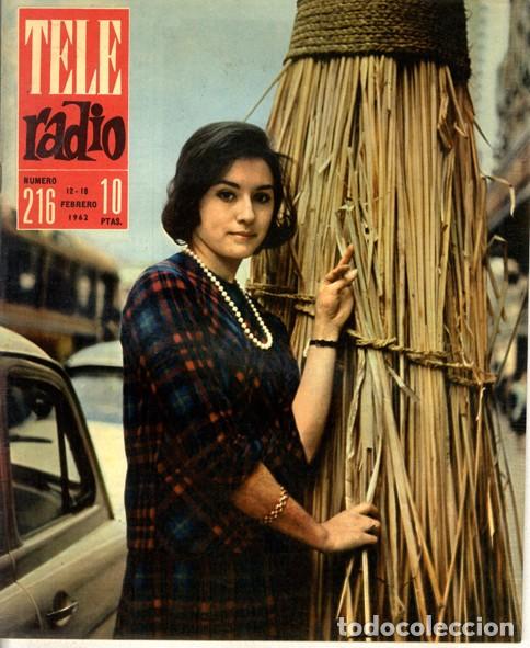 Sammeln von Zeitschriften und Zeitungen: Teleradio. Revista Tele Radio n. 216. 12/02/1962. Mar&iacute;a del Carmen Garc&iacute;a Vela.