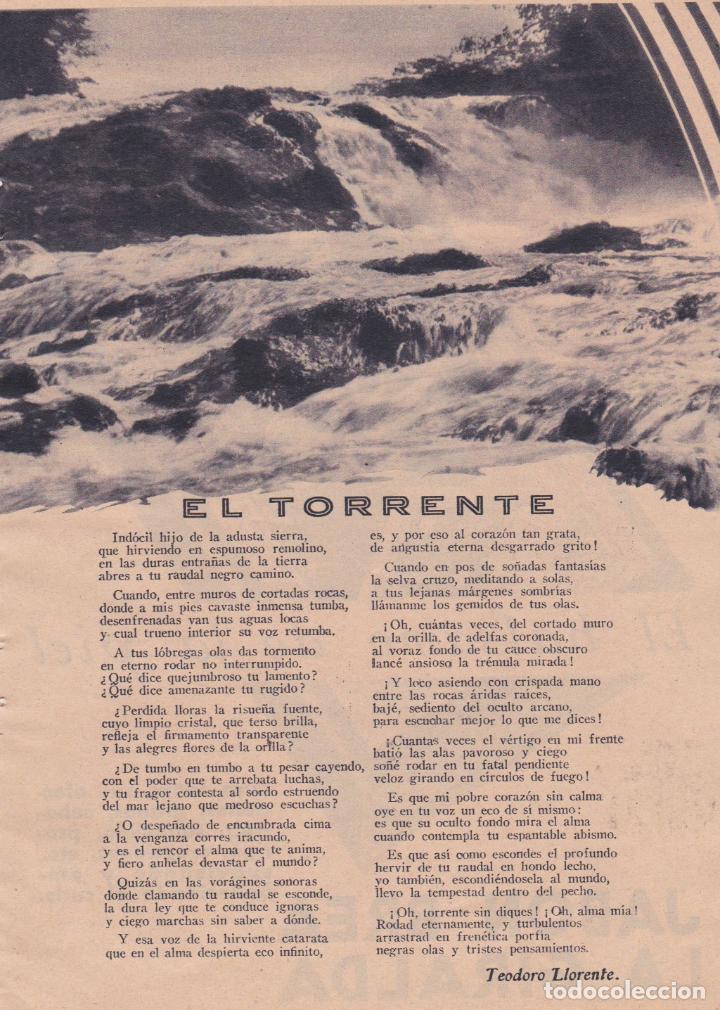 Collezionismo di Riviste e Giornali: El torrente / versos de Teodoro Llorente - 1930