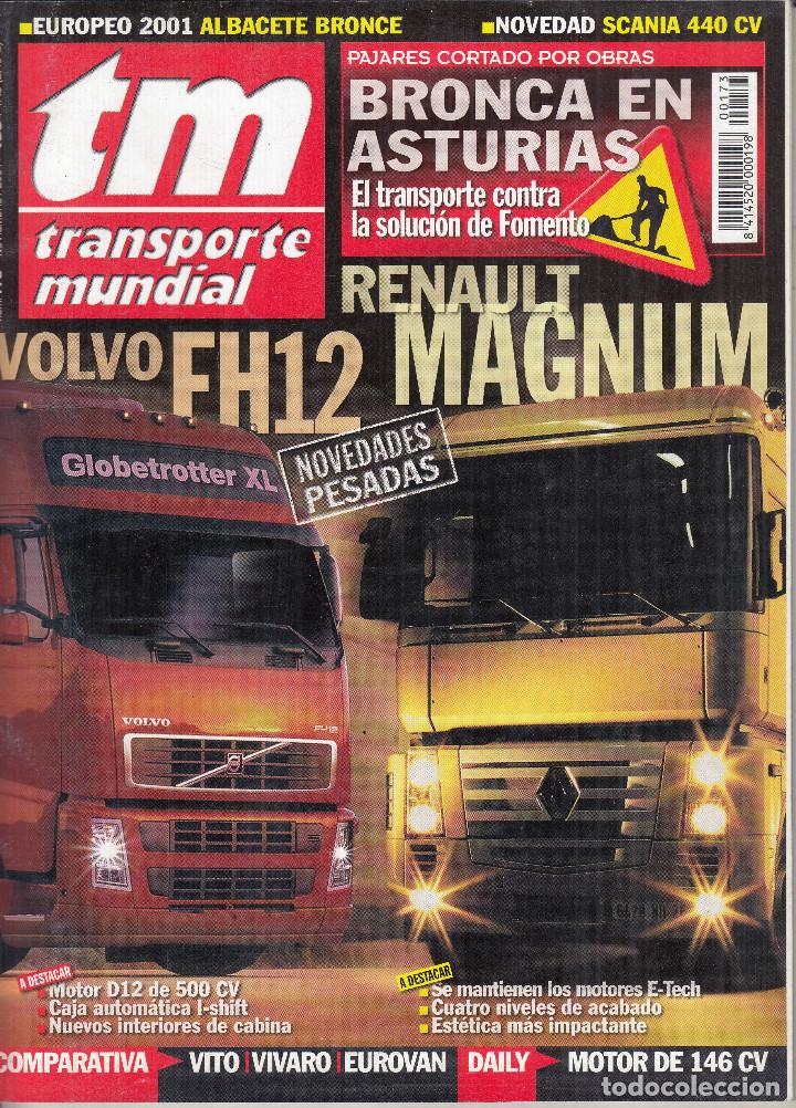 Colecionismo de Revistas e Jornais: REVISTA TRANSPORTE MUNDIAL N&ordm; 173 A&Ntilde;O 2001. COMPARTIVA: MERCEDES VITO 112 CDI,OPEL VIVARO 2.0 DTI Y