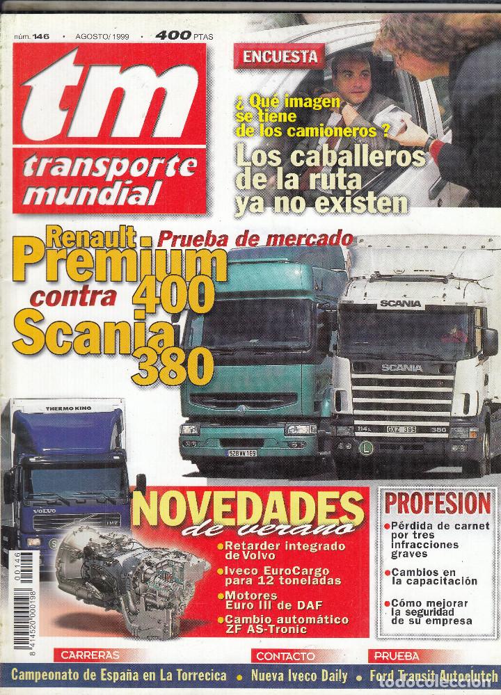 Colecionismo de Revistas e Jornais: REVISTA TRANSPORTE MUNDIAL N&ordm; 146 A&Ntilde;O 1999. PRUEBA: FORD TRANSIT FT 80 AUTOCLUTCH.