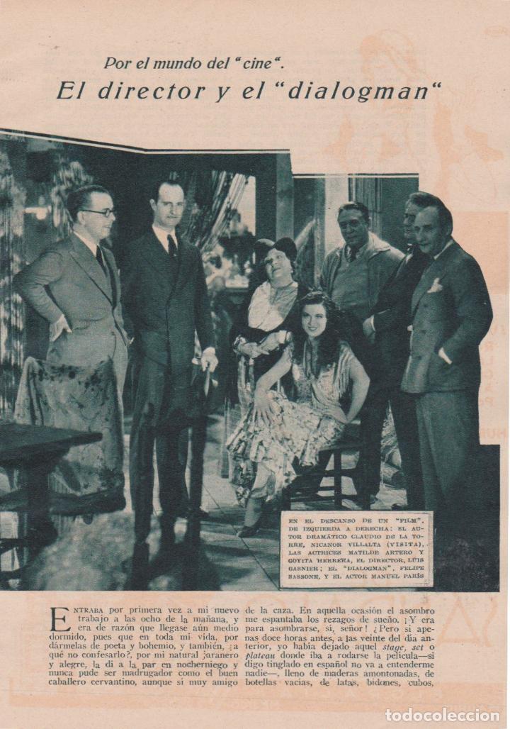 Coleccionismo de Revistas y Peri&oacute;dicos: * CINE * El director y &hellip; [ Claudio de la Torre, Nicanor Villalta, Matilde Artero...] - 1933