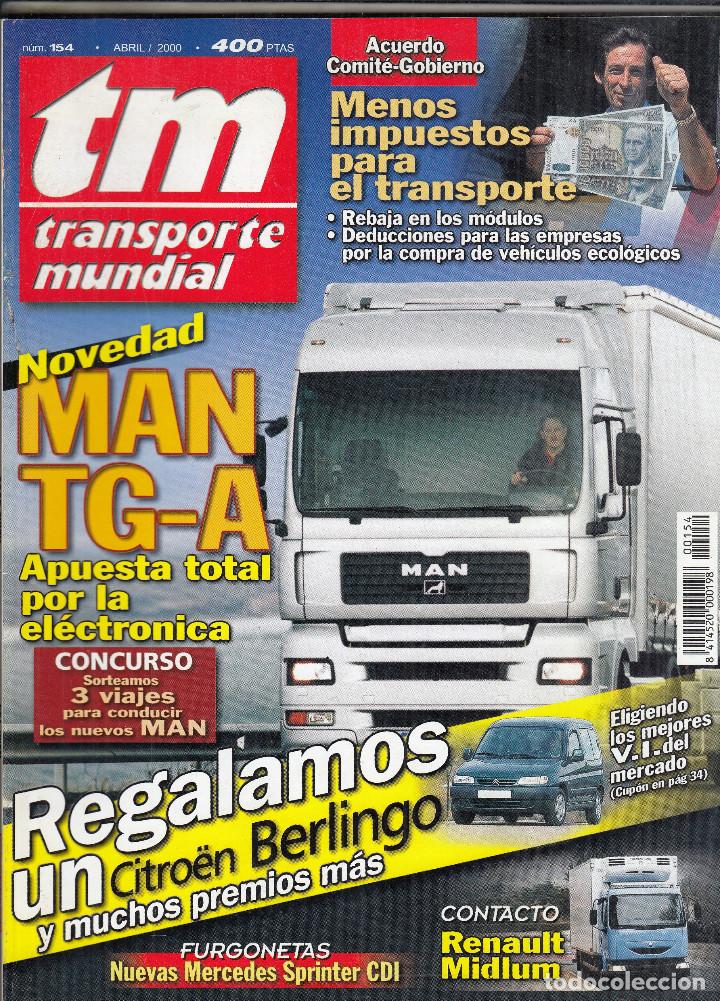 Sammeln von Zeitschriften und Zeitungen: REVISTA TRANSPORTE MUNDIAL N&ordm; 154 A&Ntilde;O 2000. COMPARATIVA: BERLINGO 2.0 HDI Y CITROEN KANGOO 1.9 DTI.