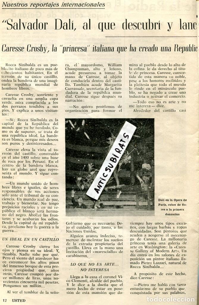 Coleccionismo de Revistas y Peri&oacute;dicos: REVISTA A&Ntilde;O 1963 VINO CAVA DE CAMPMANY CAPMANY SALVADOR DALI EN LA OPERA DE PARIS CARESSE CROSBY