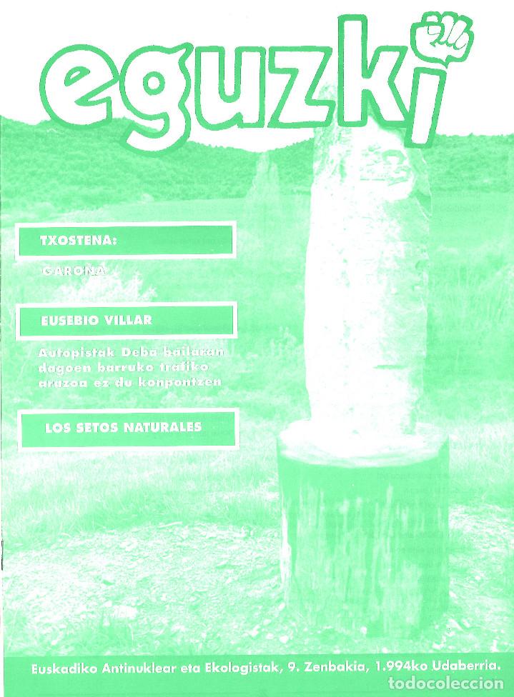 Collezionismo di Riviste e Giornali: Eguzki. 9. A&ntilde;o 1994. Revista ecologista vasca