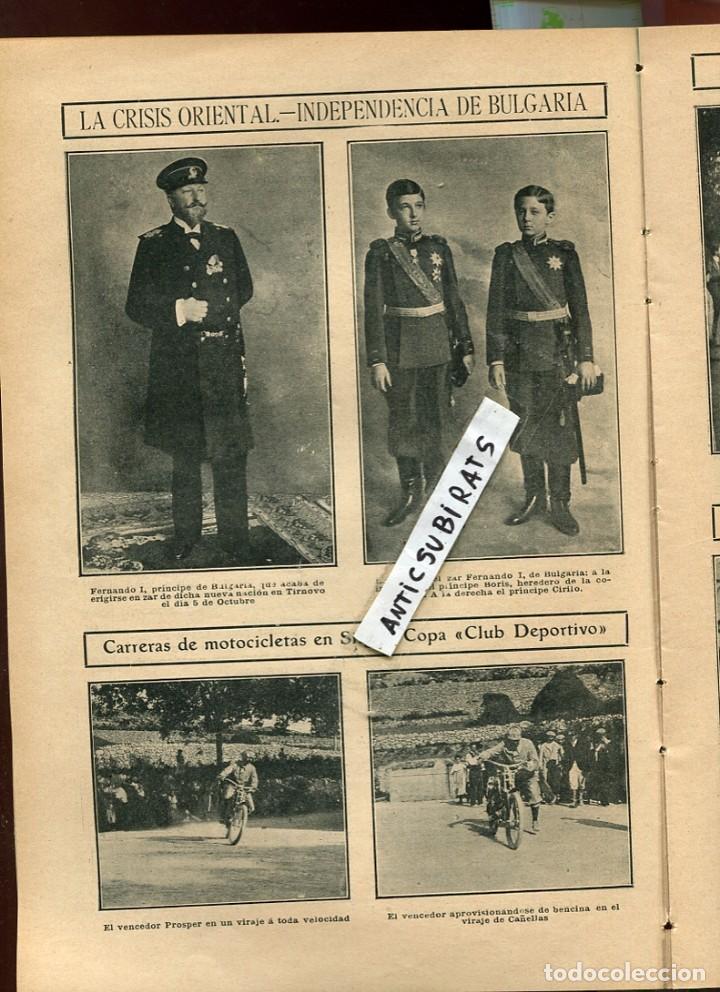 Collezionismo di Riviste e Giornali: REVISTA A&Ntilde;O 1908 CARRERA DE MOTOS EN SITGES CLUB DEPORTIVO PROPER SIERRA NEVADA RIO MONACHIL