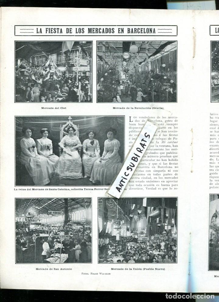 Collection Magazines and Newspapers: REVISTA A&Ntilde;O 1910 MERCADOS DE BARCELONA MERCADO CLOT REVOLUCION SANTA CATALINA UNIO SANT ANTONI