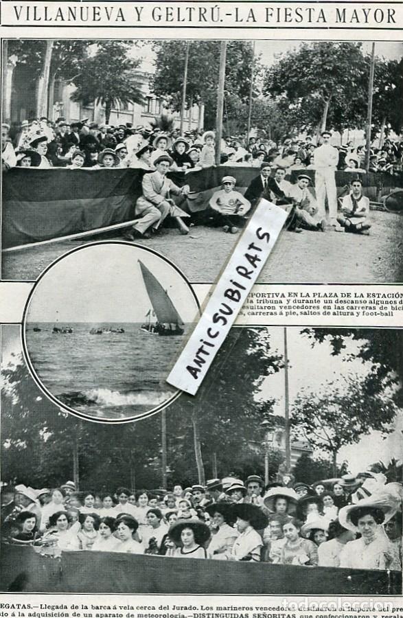 Collection Magazines and Newspapers: REVISTA  1910 VILANOVA I LA GELTRU DONATIVOS EN CARTAGENA SANT FELIU DE GUIXOLS LA ESCALA L' ESCALA