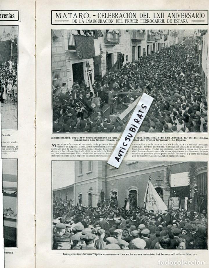 Coleccionismo de revistas y peri&oacute;dicos: REVISTA A&Ntilde;O 1910 REINA REGENTE BARCO EN EL FERROL PRIMER FERROCARRIL DE MATARO BANDA MUNICIPAL MUSIC