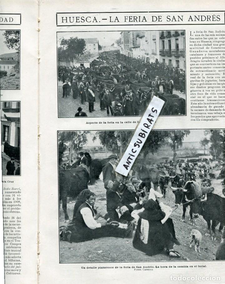 Collection Magazines and Newspapers: REVISTA A&Ntilde;O 1910 FERIA GANADO DE SAN ANDRES EN HUESCA EMIGRANTES ESPA&Ntilde;OLES A BUENOS AIRES ARGENTINA