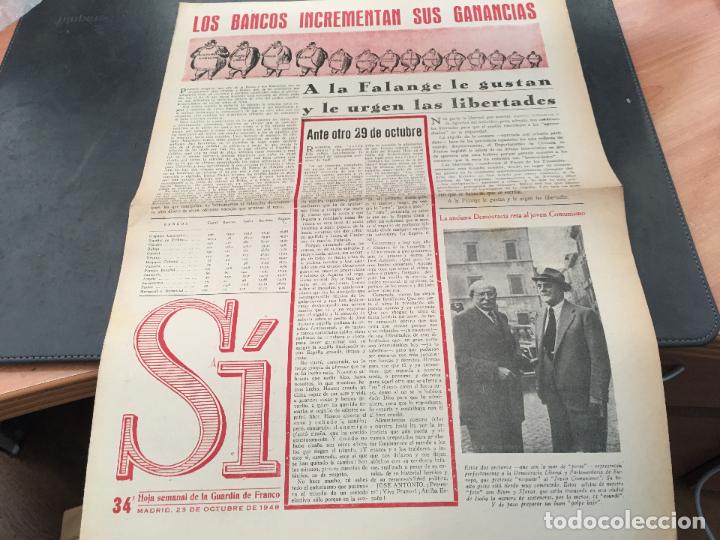 Sammeln von Zeitschriften und Zeitungen: SI, HOJA SEMANAL DE LA GUARDIA DE FRANCO N&ordm; 34. 23 OCTUBRE 1948 (C6)