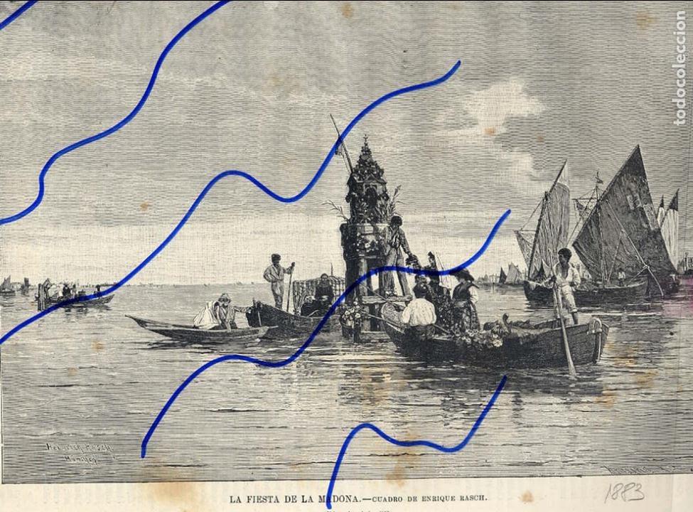 Coleccionismo de Revistas y Peri&oacute;dicos: FIESTA DE LA MADONNA 1883 ILUSTRACION HOJA REVISTA