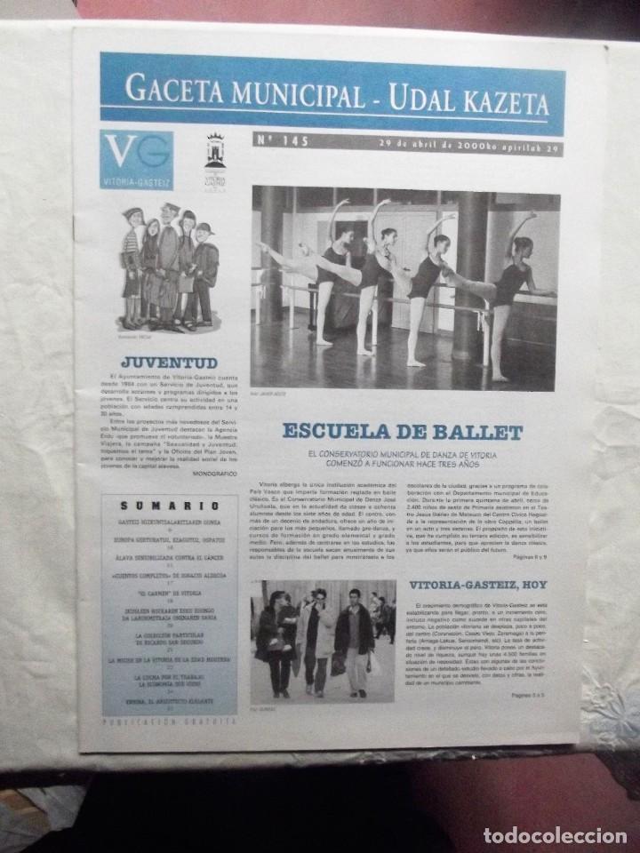 Collectionnisme de Revues et Journaux: GACETA MUNICIPAL VITORIA N&ordm; 145 ESCUELA DE BALLET