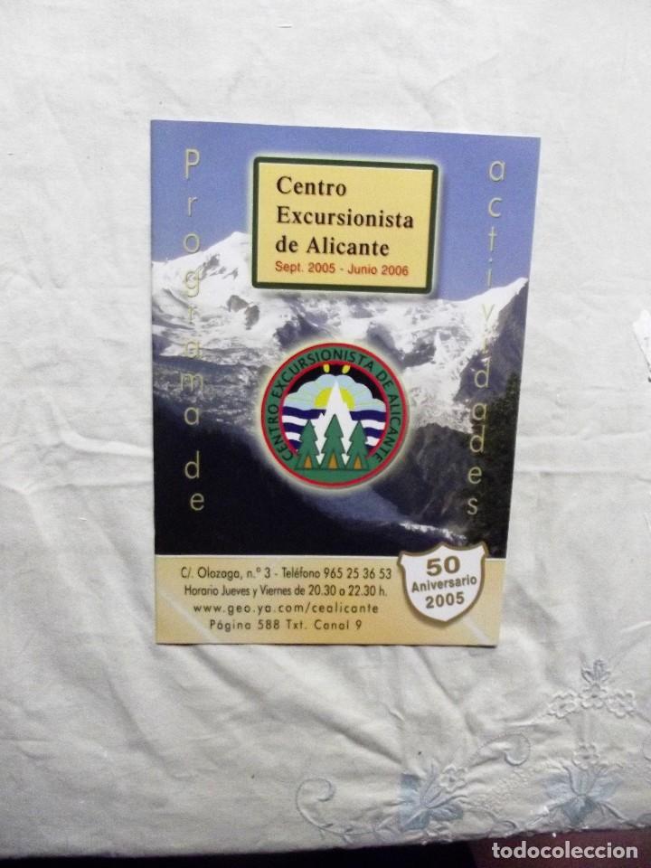 Colecionismo de Revistas e Jornais: CENTRO EXCURSIONISTA DE ALICANTE SEPTIEMBRE 2005 - JUNIO 2006 PROGRAMA DE ACTIVIDADES