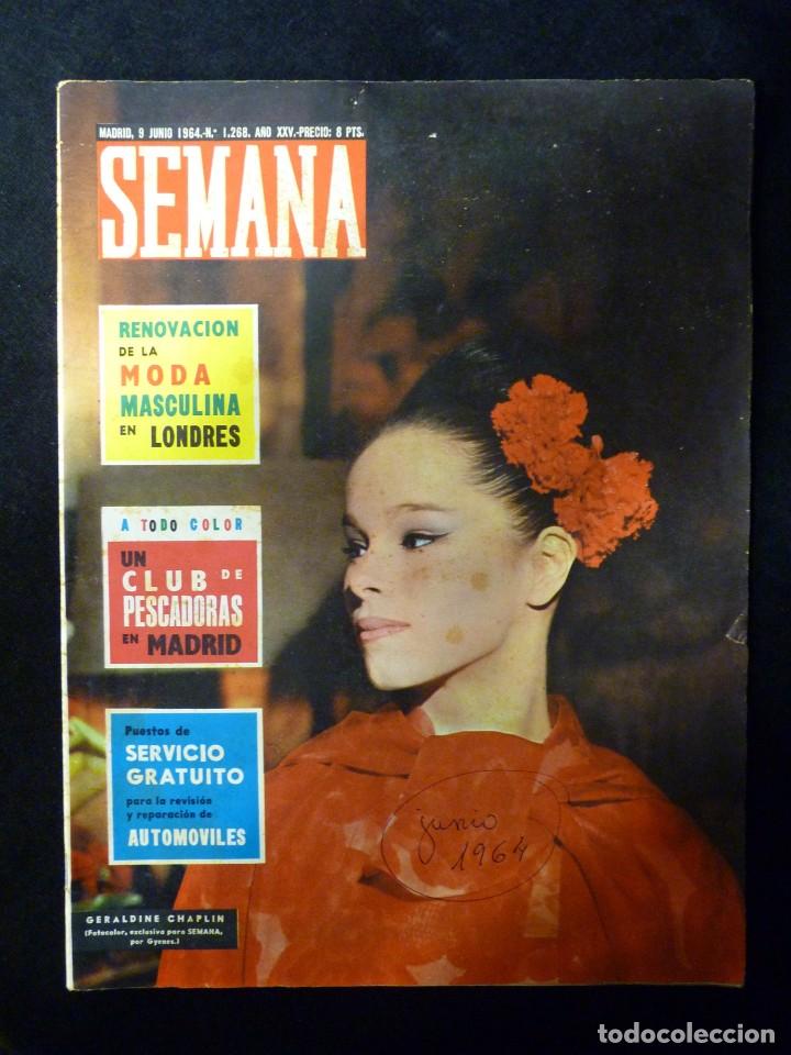 Coleccionismo de revistas y peri&oacute;dicos: REVISTA SEMANA,  N&ordm; 1268, A&Ntilde;O 1964. GERALDINE CHAPLIN