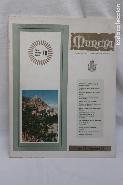 Coleccionismo de revistas y peri&oacute;dicos: MURCIA REVISTA QUE EDITA LA DIPUTACI&Oacute;N PROVINCIAL DE MURCIA N&ordm; 13 1978