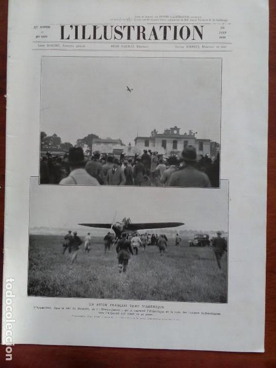 Collection Magazines and Newspapers: L'ILLUSTRATION 22 JUIN 1929 UN AVION FRAN&Ccedil;AIS VENU D'AMERIQUE.BOURGET OISEAU-JAUNE ATLANTIQUE