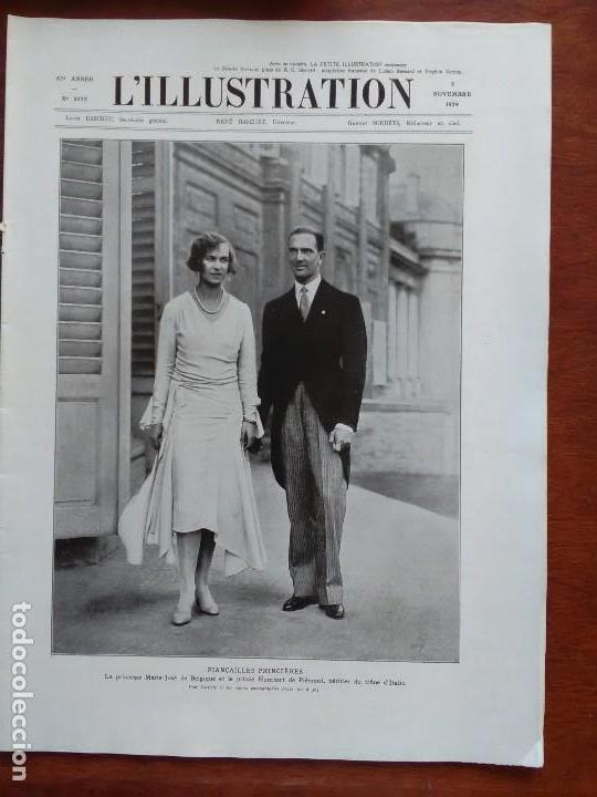 Collectionnisme de Revues et Journaux: L'ILLUSTRATION 2 NOVEMBRE 1929 FIAN&Ccedil;AILLES PRINCIERES MARIE-JOSE BELGIQUE HUMBERT PIEMONT